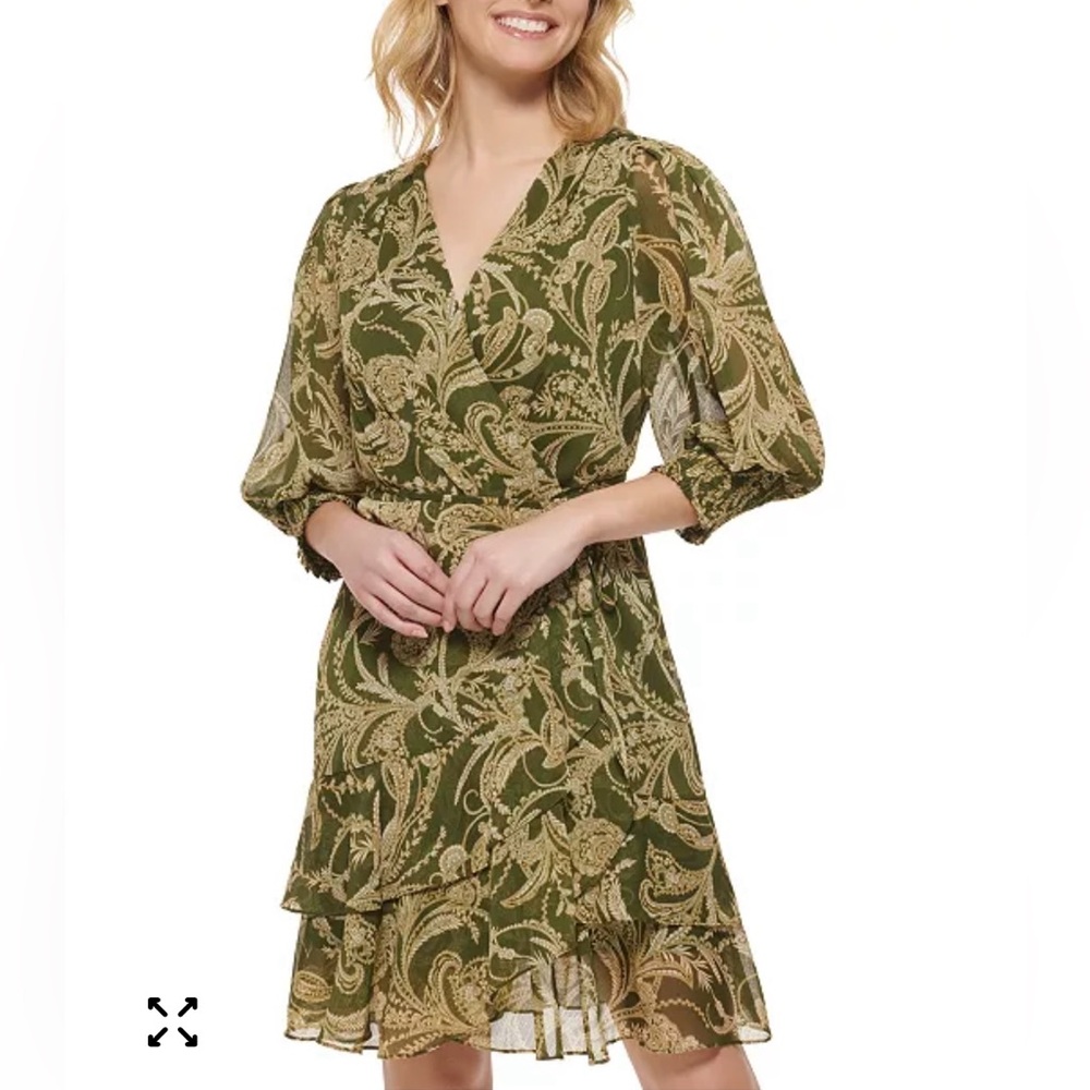 Tommy Hilfiger Women's Paisley Faux-Wrap Dress